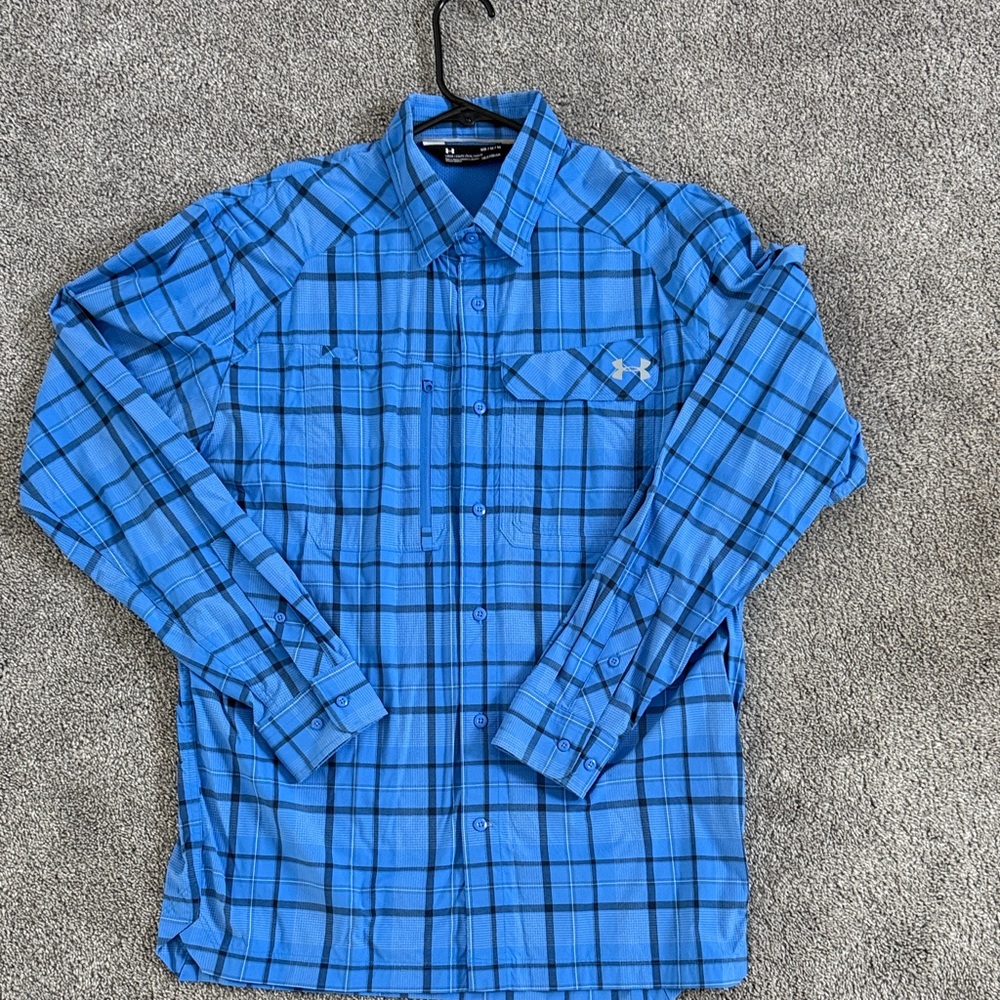 Under Armour Men's Blue Checkered Shirt